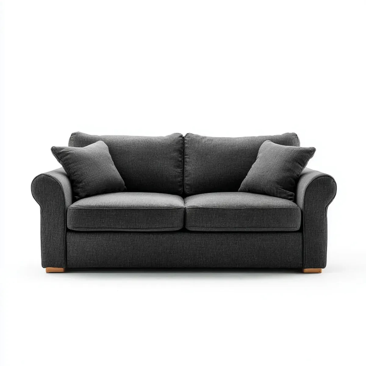 Sofa 2 umieszcza ciemnoszary 170 x 90 x 88 cm w prostokątnym poliestrze
