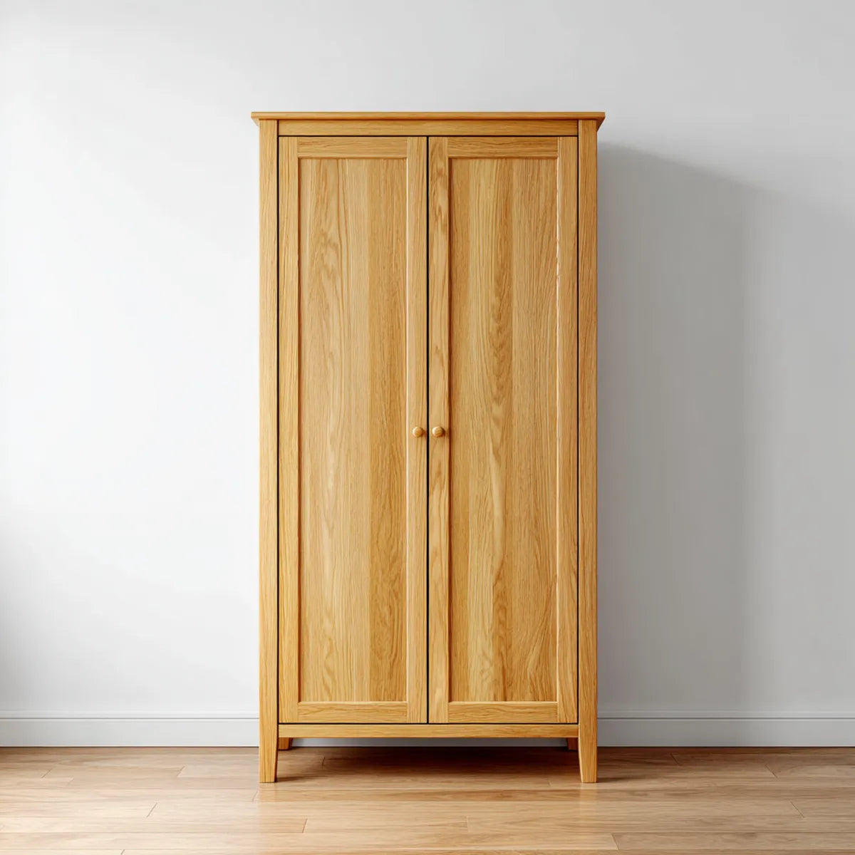 Szafa sypialna 2 drzwi w dębie litym naturalne 100 x 55 x 190 cm