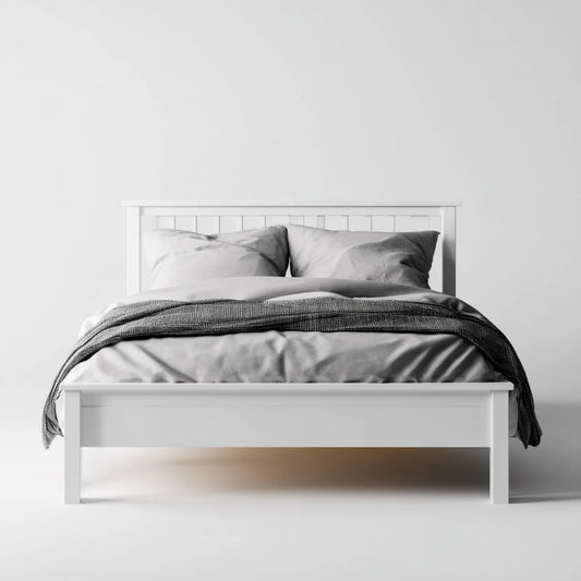 Łóżko podwójne 160 x 200 cm w litym drewnie z prostokątnej sosny
