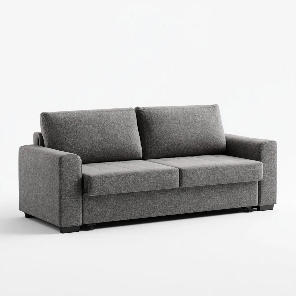 Sofa, Łóżko sofa 2 miejsca szary prostokątna poliester 168 x 90 x 85 cm