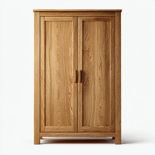 Szafa 2-drzwiowa Przyroda dębu 100 x 55 x 190 cm Drewno lite dębowe prostokątne