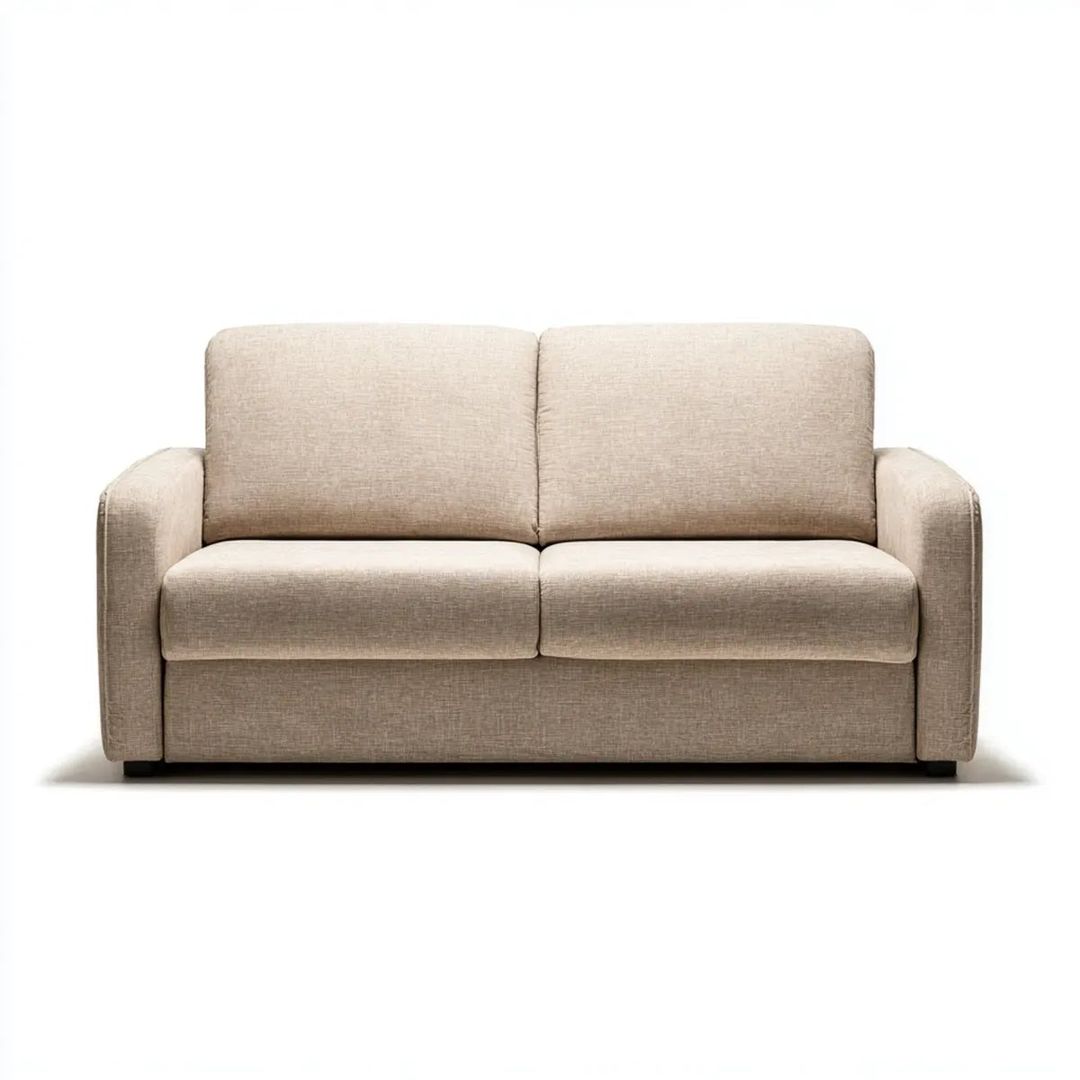 Sofa 2 beżowe poliestrowe fotele z prostokątną warstwą poliuretanową 160 x 85 cm, 160 x 85 x 85 cm