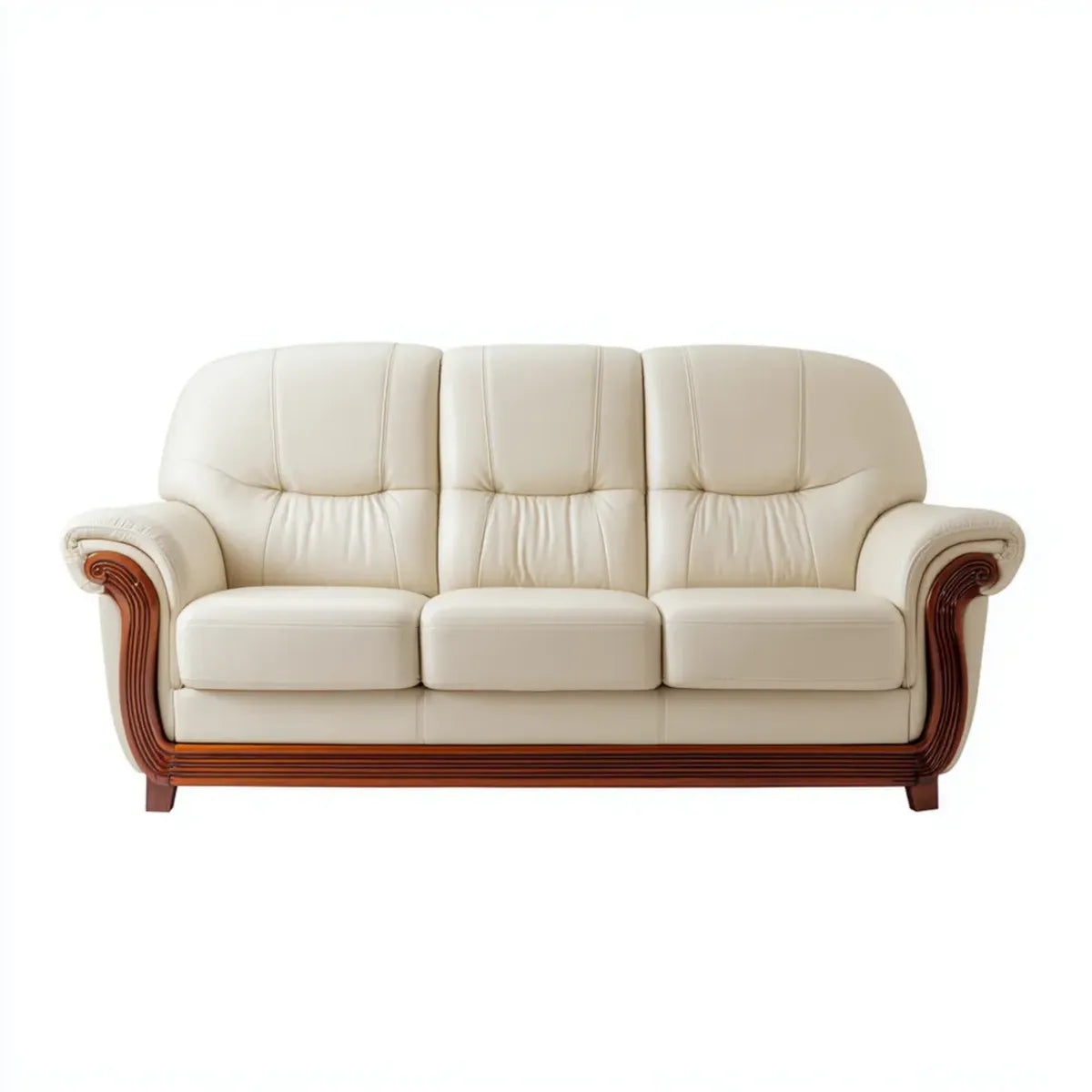 Sofa, PU syntetyczna skórzana kanapa z drewnianą ramą 210 x 90 x 98 cm